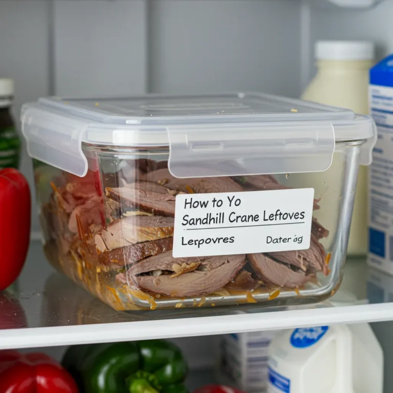 How to store leftover Sandhill Crane Recipes.