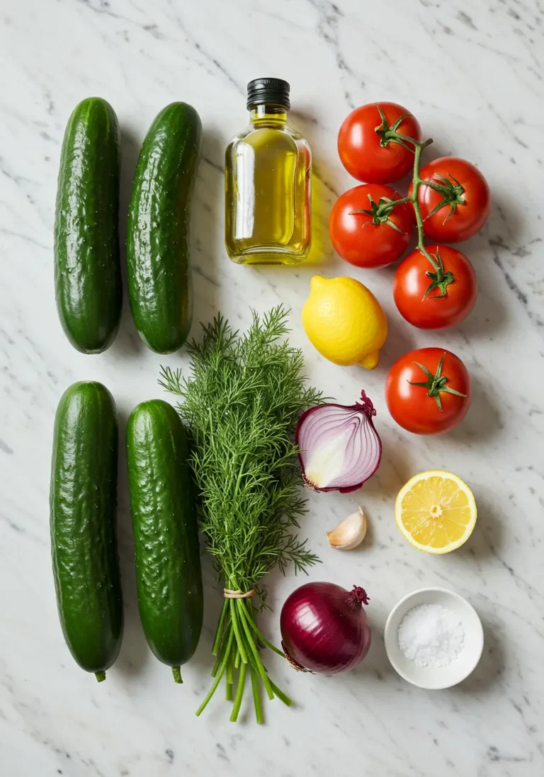 Ingredients for Armenian Cucumber Salad