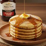 Delicious Pancakes Drenched in Syrup