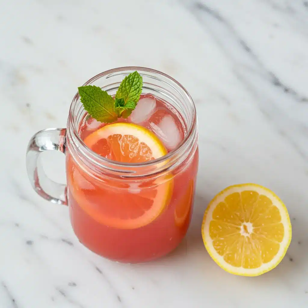 Pink Salt Trick Recipe for Weight Loss (2025 Guide) 3 A top-down view of a delicious Pink Salt Recipe for Weight Loss prepared in a mason jar.