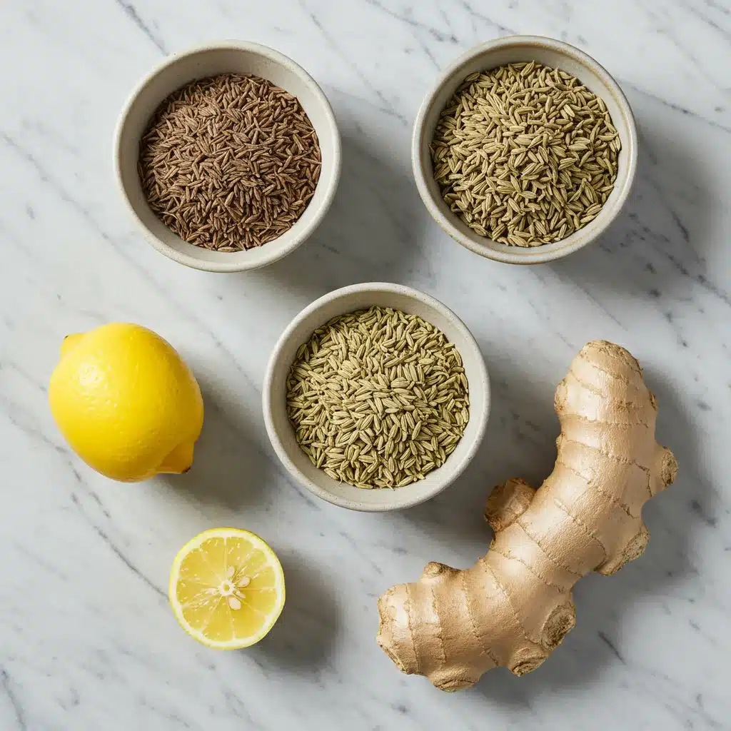 Bariatric Seed Tea Recipe for Weight Loss 3 Ingredients for bariatric seed tea: cumin, fennel, and ajwain seeds.