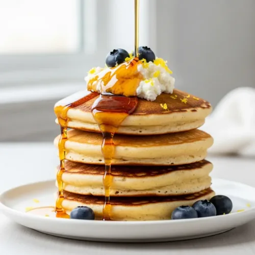 Lemon Ricotta Pancake Recipe (Incredibly Fluffy & Bright!)