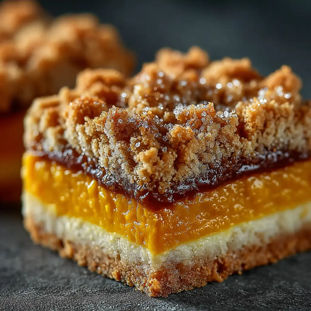 The full pan of baked pumpkin pie bars after cooling, showing a smooth, crack-free surface ready to be sliced and served.