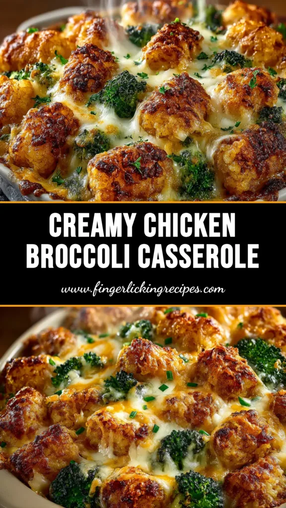 Chicken Broccoli Rice Casserole (From Scratch!) 5 A delicious from-scratch Chicken Broccoli Rice Casserole in a white baking dish, showing its cheesy, golden-brown top. A serving has been scooped out, revealing the creamy interior with chicken, broccoli, and rice.