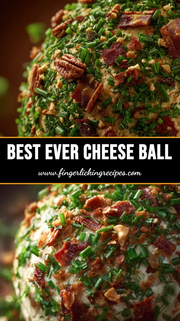 Classic Cheese Ball Recipe (Perfect for Parties!) 2 A classic cheese ball recipe coated in toasted pecans and served on a white plate with assorted crackers.