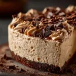 Peanut Butter Pie Recipe (The Ultimate No-Bake Treat) The creamy peanut butter filling for the pie being mixed in a glass bowl, showing its smooth and velvety texture before it goes into the crust.
