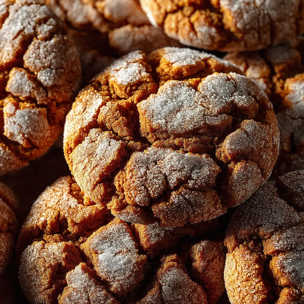 A bowl of dark brown gingerbread crinkle cookie dough next to a small bowl of powdered sugar, illustrating the recipe preparation process.