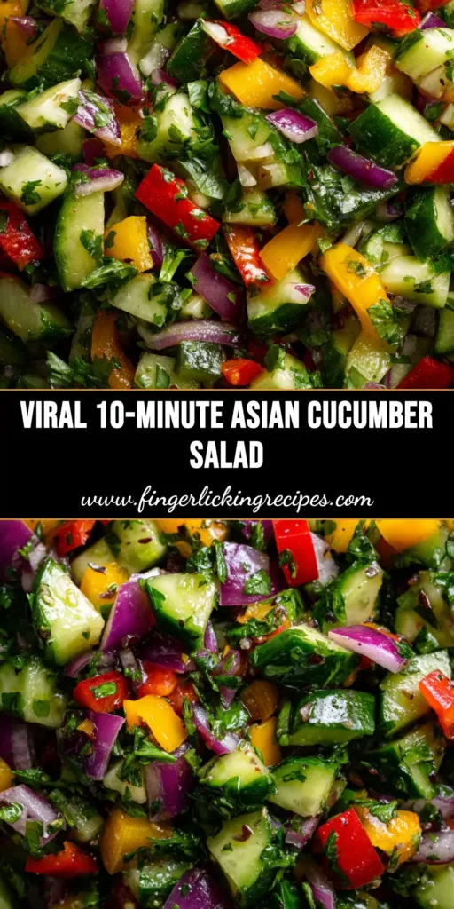 Asian Cucumber Salad (Quick & Refreshing Recipe) 5 A bright and refreshing Asian Cucumber Salad in a white bowl, garnished with sesame seeds. The perfect quick and easy side dish recipe.