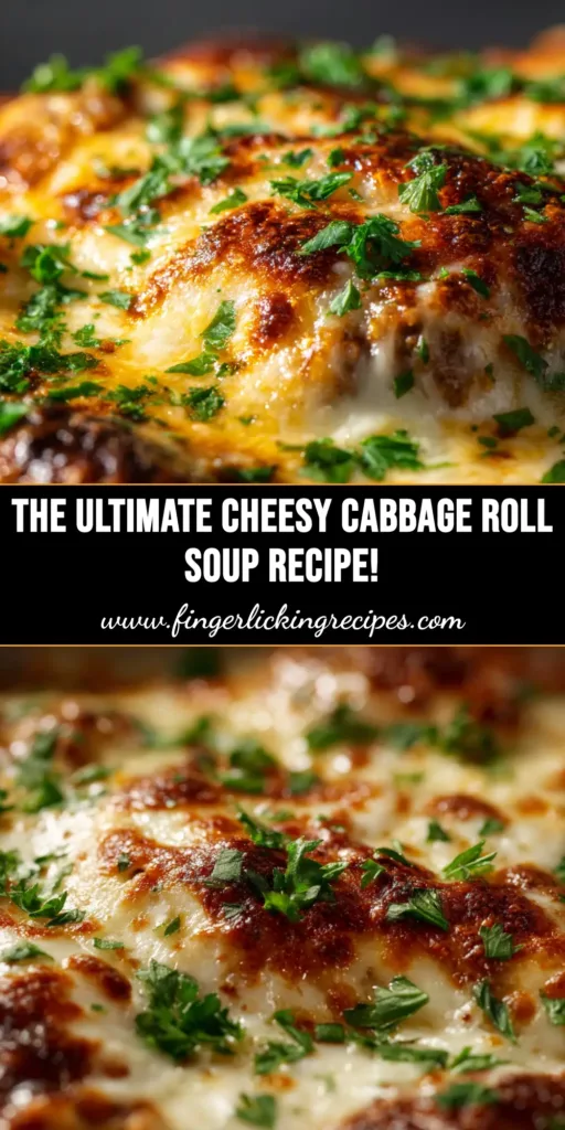 Cabbage Roll Soup (The Ultimate Comfort Food Recipe) 5 A cozy bowl of Cabbage Roll Soup, filled with ground beef, rice, and tender cabbage in a rich tomato broth, garnished with fresh parsley.