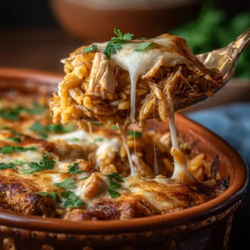 French Onion Chicken Orzo Casserole (The Ultimate Comfort Food!)