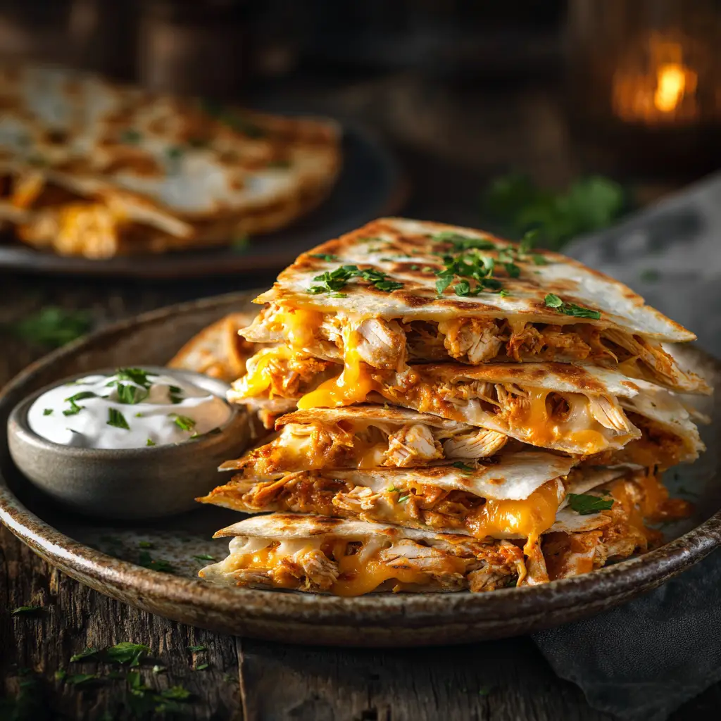 Kid-Friendly Chicken Quesadillas: An Easy Weeknight Win 2 The ingredients for kid-friendly chicken quesadillas laid out on a countertop, including tortillas, shredded chicken, and bowls of cheese.