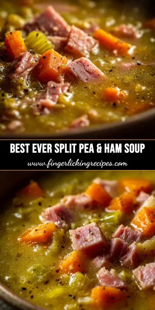 Split Pea Soup: The Ultimate Recipe for a Hearty, Comforting Meal 4 A thick and hearty bowl of homemade split pea soup, garnished with croutons and fresh parsley, showcasing its rich green color and creamy texture.