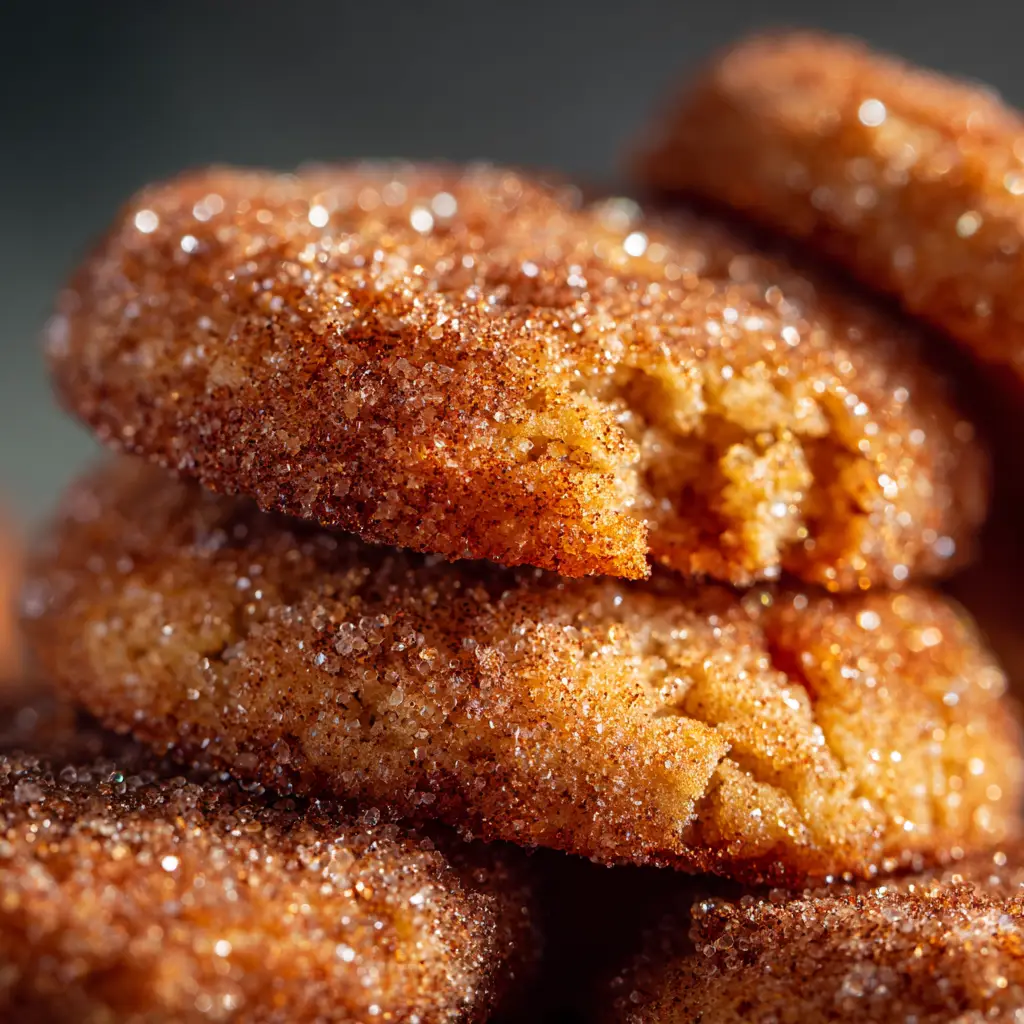 A bowl of cinnamon sugar with snickerdoodle cookie bite dough balls being rolled and coated before baking.