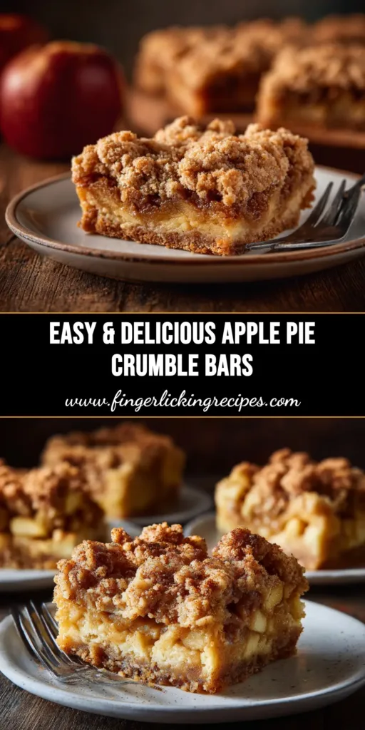 Apple Pie Bars: The Perfect Easy Dessert Recipe 5 A grid of perfectly sliced apple pie bars on a wooden surface, showing the buttery crumble topping and apple filling.