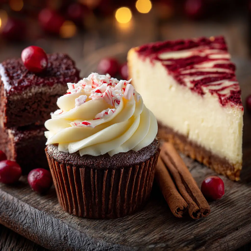 Christmas Recipes: The Only Guide to Classic Gingerbread Cookies You'll Ever Need 2 A festive spread of various holiday desserts, highlighting the variety of easy Christmas recipes available.