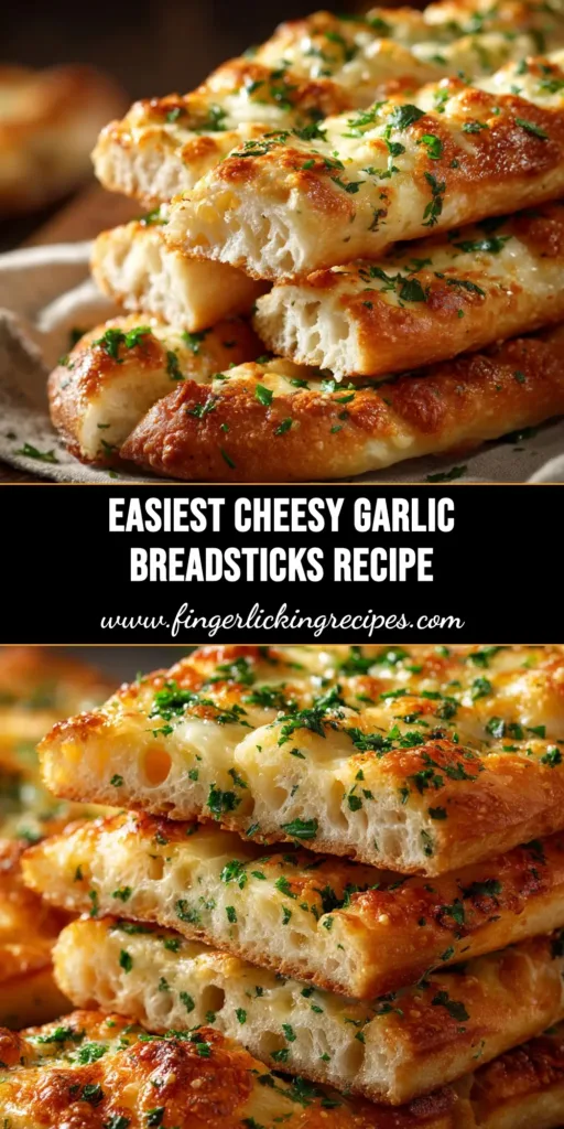 Garlic Butter Breadsticks (The Easiest, Softest Recipe!) 5 A basket of soft, homemade garlic butter breadsticks, brushed with herbs and parmesan, ready to be served. The perfect easy recipe for fluffy breadsticks.