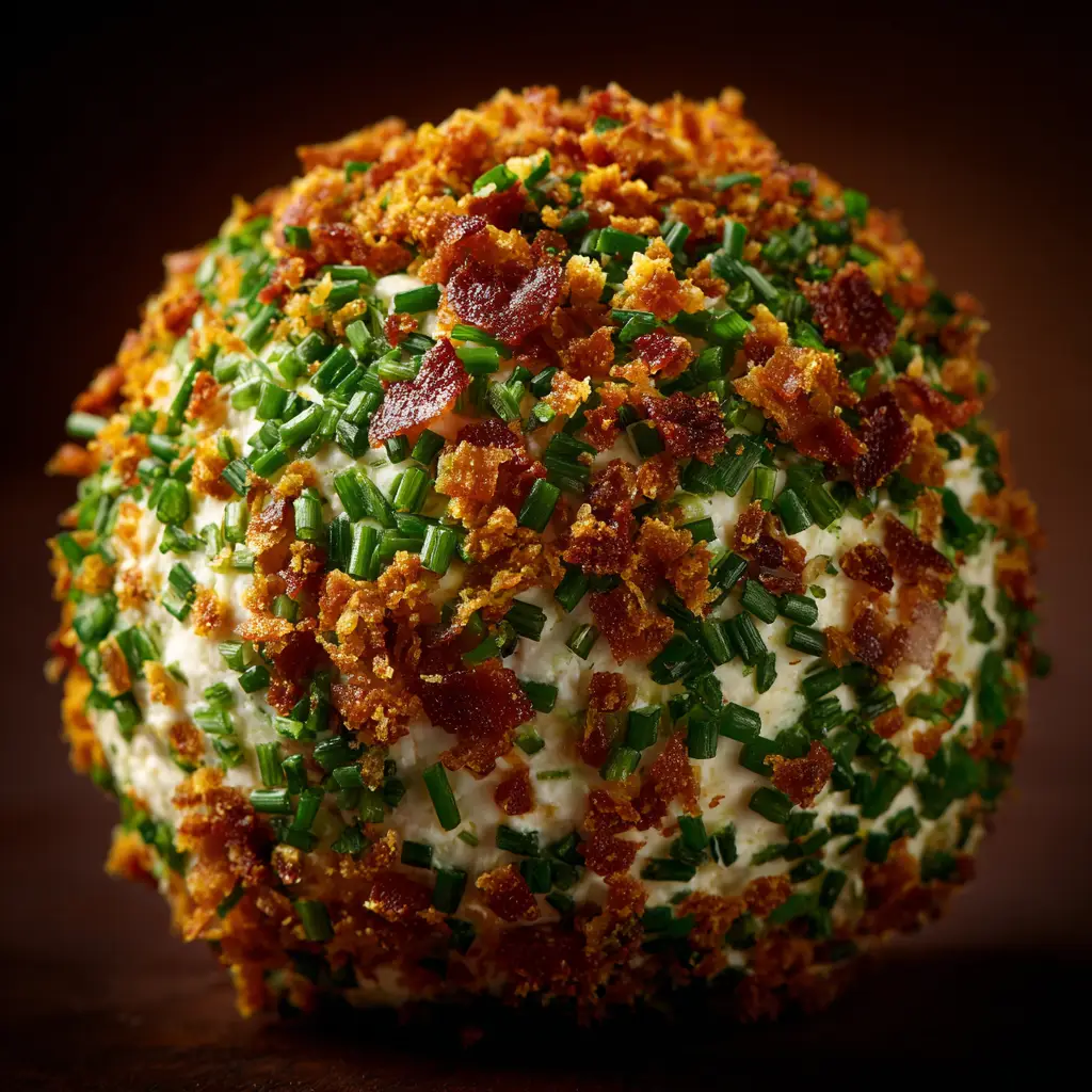 Classic Cheese Ball Recipe (Perfect for Parties!) 2 A cheese ball appetizer being served with an assortment of crackers on a holiday platter.