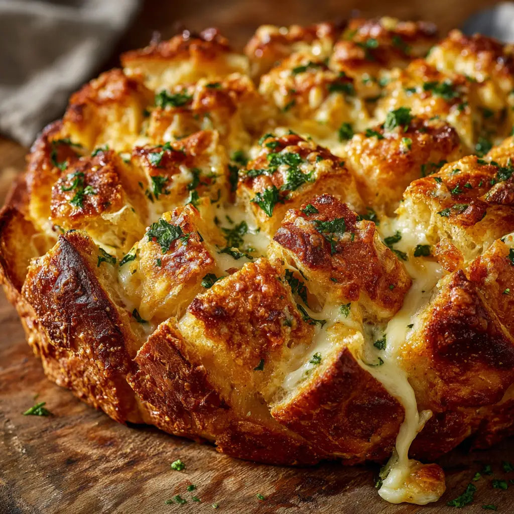 The uncooked cheesy pull-apart garlic football bread dough balls arranged on a baking sheet, ready for the oven.