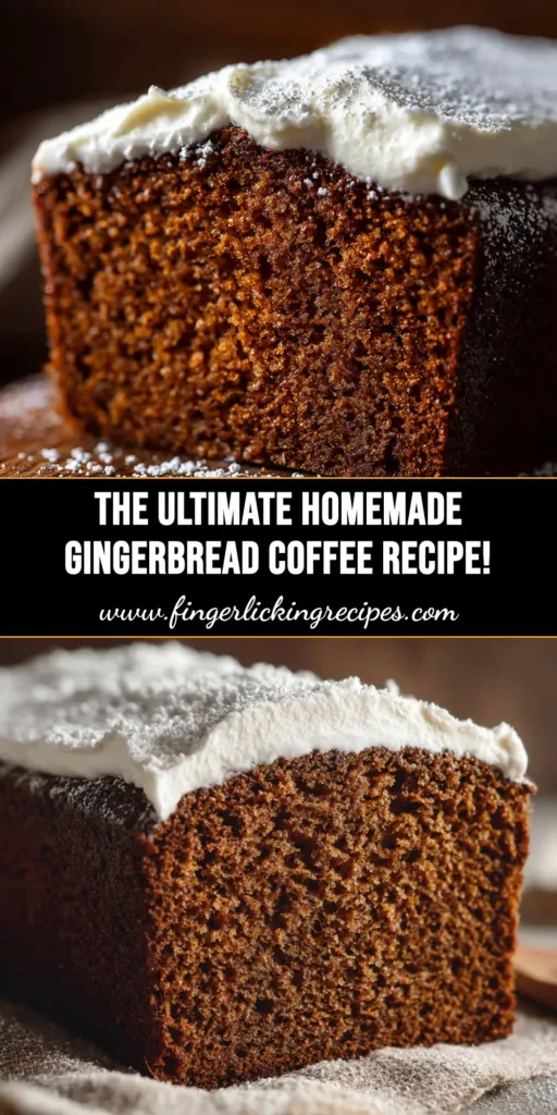 Gingerbread Coffee Recipe (Easy & Festive) 4 A festive gingerbread coffee recipe topped with whipped cream and a sprinkle of cinnamon, served in a holiday mug.