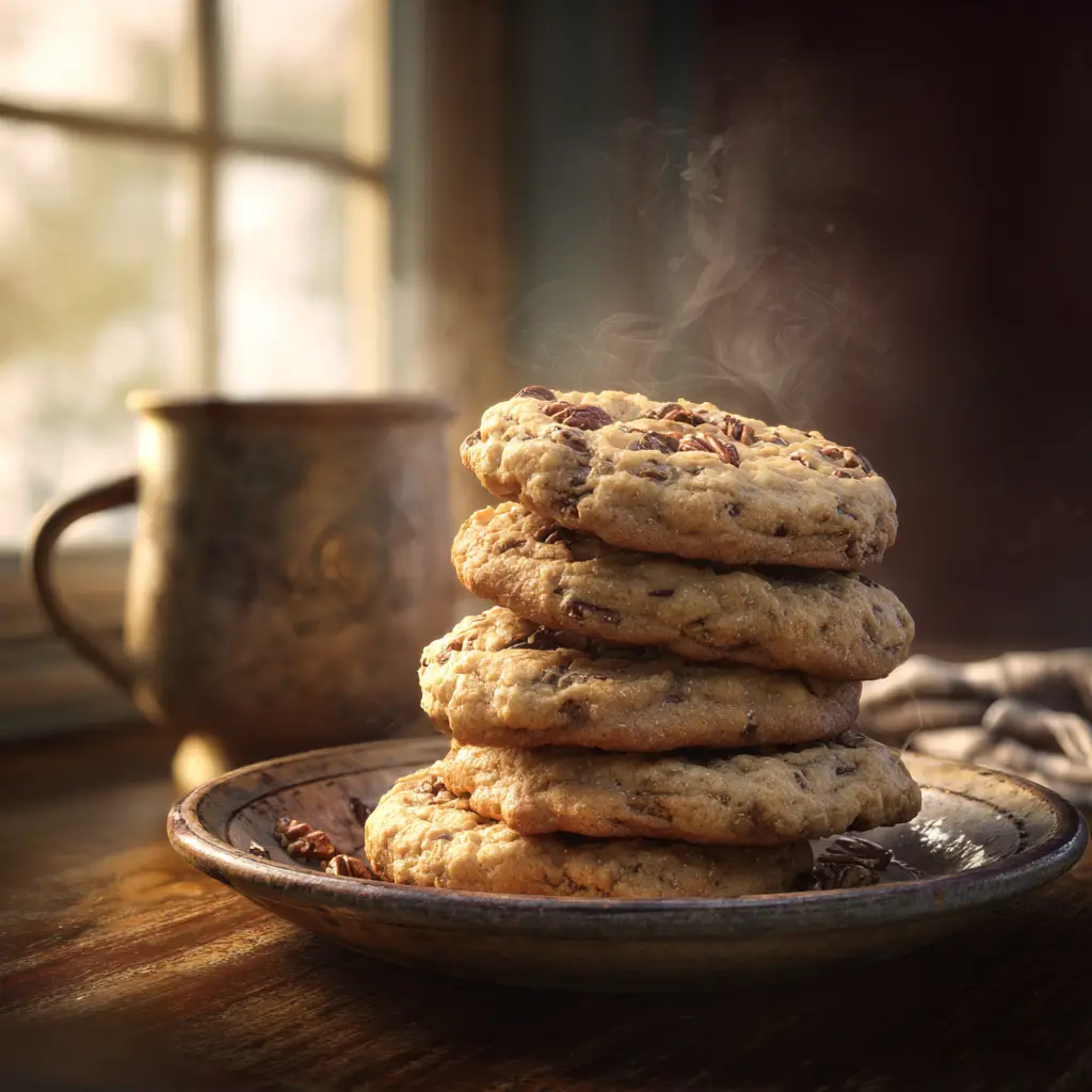A plated serving of homemade pecan dessert bites ready to be enjoyed. This image showcases the final product, emphasizing how they are a perfect bite-sized dessert for any occasion.