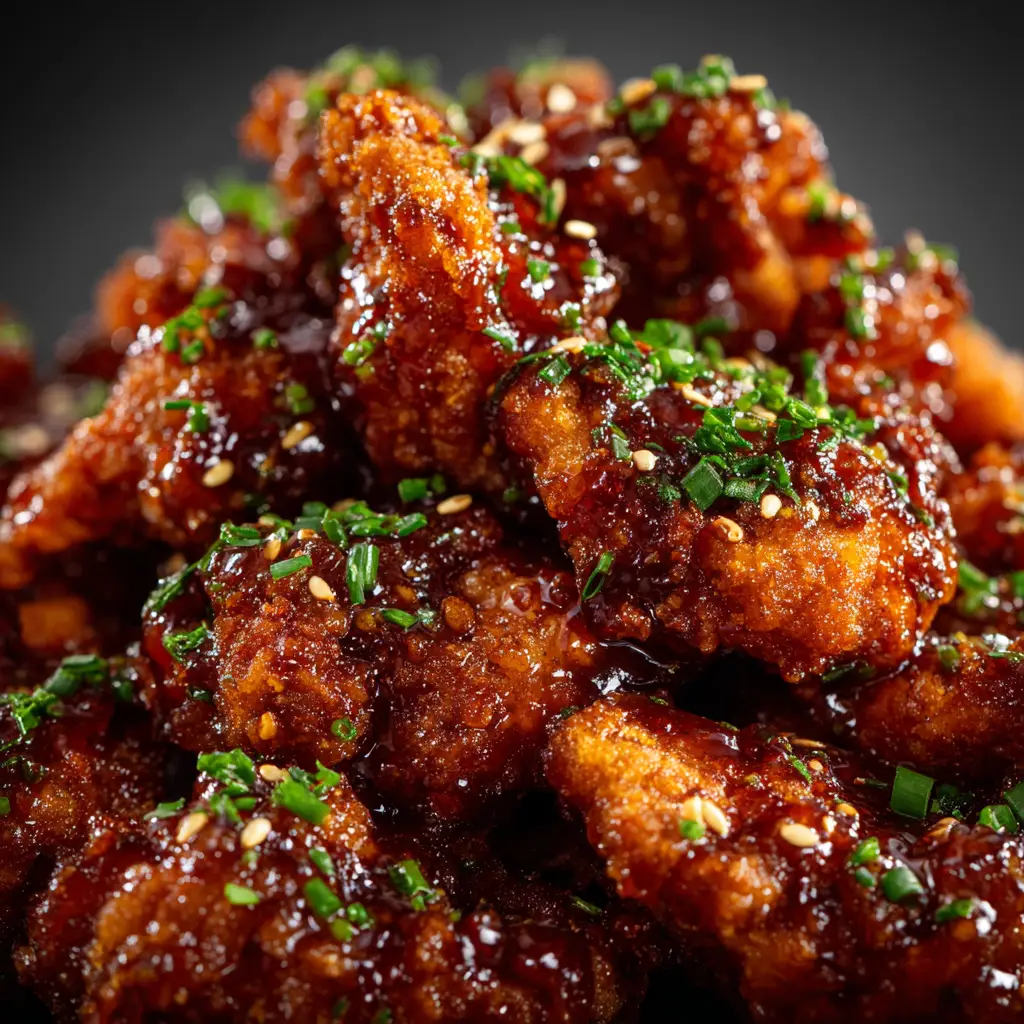 Honey BBQ Chicken: The Ultimate Guide to a Sweet & Sticky Dinner 2 A bowl of freshly cooked honey BBQ chicken, garnished with chopped fresh parsley for a pop of color.