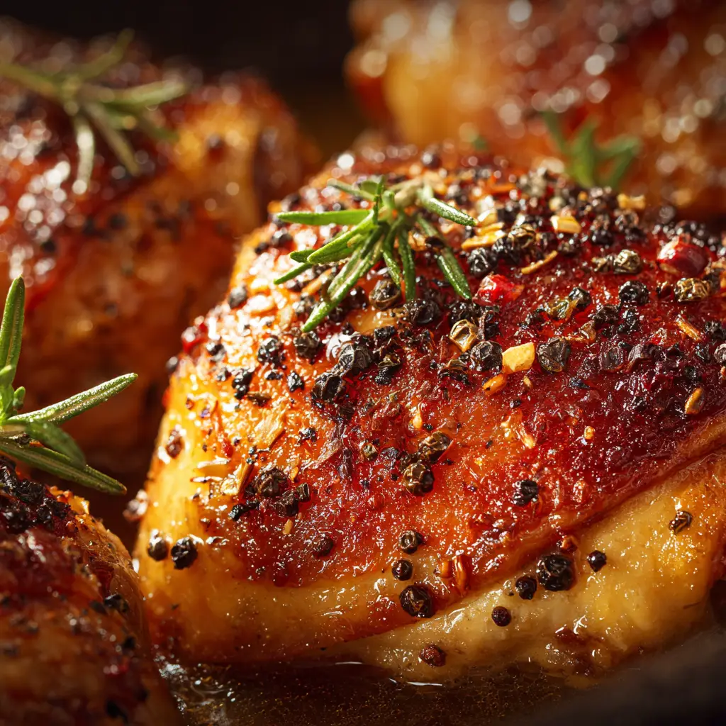 Oven-Baked Chicken Thighs: The Ultimate Crispy & Juicy Recipe 3 Raw chicken thighs being seasoned on a baking sheet before going into the oven. Shows the simple preparation for this easy baked chicken thigh recipe.
