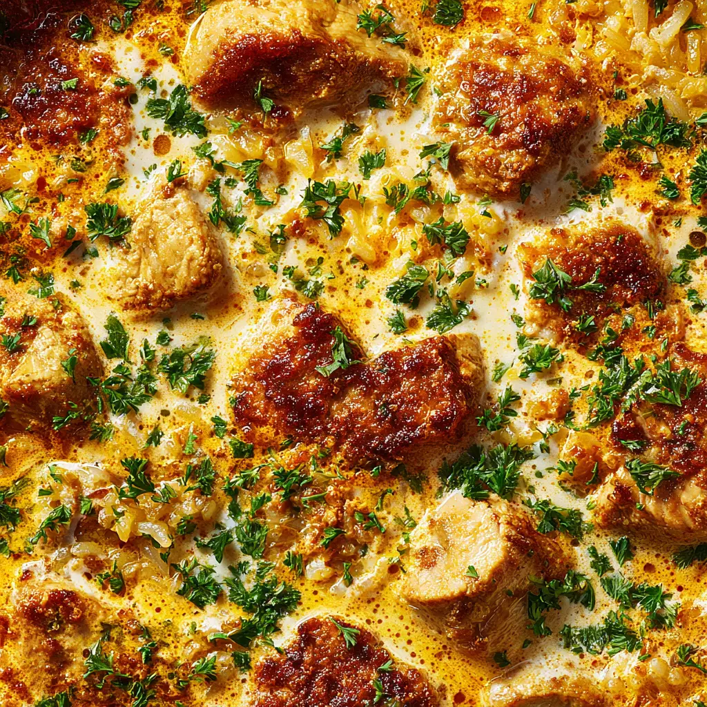 Instant Pot Chicken and Rice: A Delicious 30-Minute Lifesaver 3 The ingredients for pressure cooker chicken and rice laid out, including chicken breast, rice, onion, garlic, and spices.