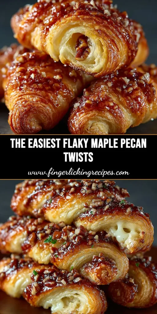A platter of flaky, golden-brown Maple Pecan Cinnamon Twists drizzled with a sweet maple glaze.