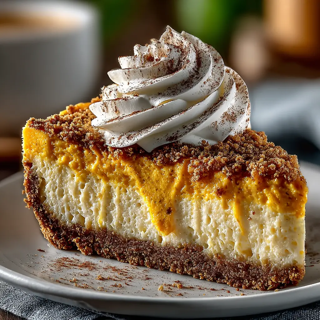 The simple ingredients for no bake pumpkin cheesecake, including pumpkin puree and cream cheese, arranged on a rustic wooden background.