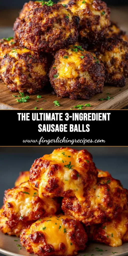 Sausage Cheese Balls Recipe (The BEST + Easiest!) 5 A heaping bowl of perfectly golden brown sausage balls, showcasing the ultimate Sausage Cheese Balls Recipe for a party.
