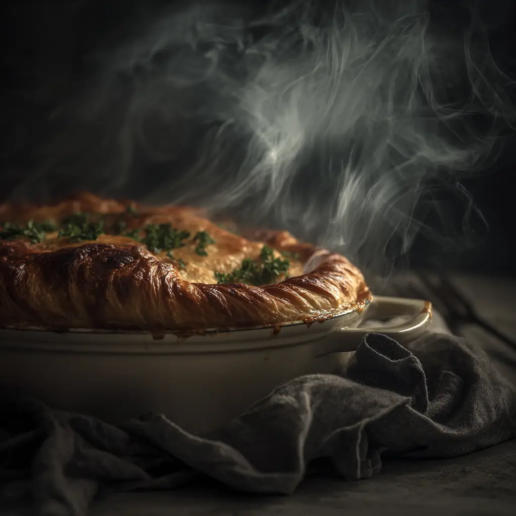 Winter Comfort Food: The Ultimate Creamy French Onion Chicken Casserole 2 A spoonful of the creamy French Onion Chicken Casserole being lifted from the baking dish, showing the cheesy pasta and chicken inside.