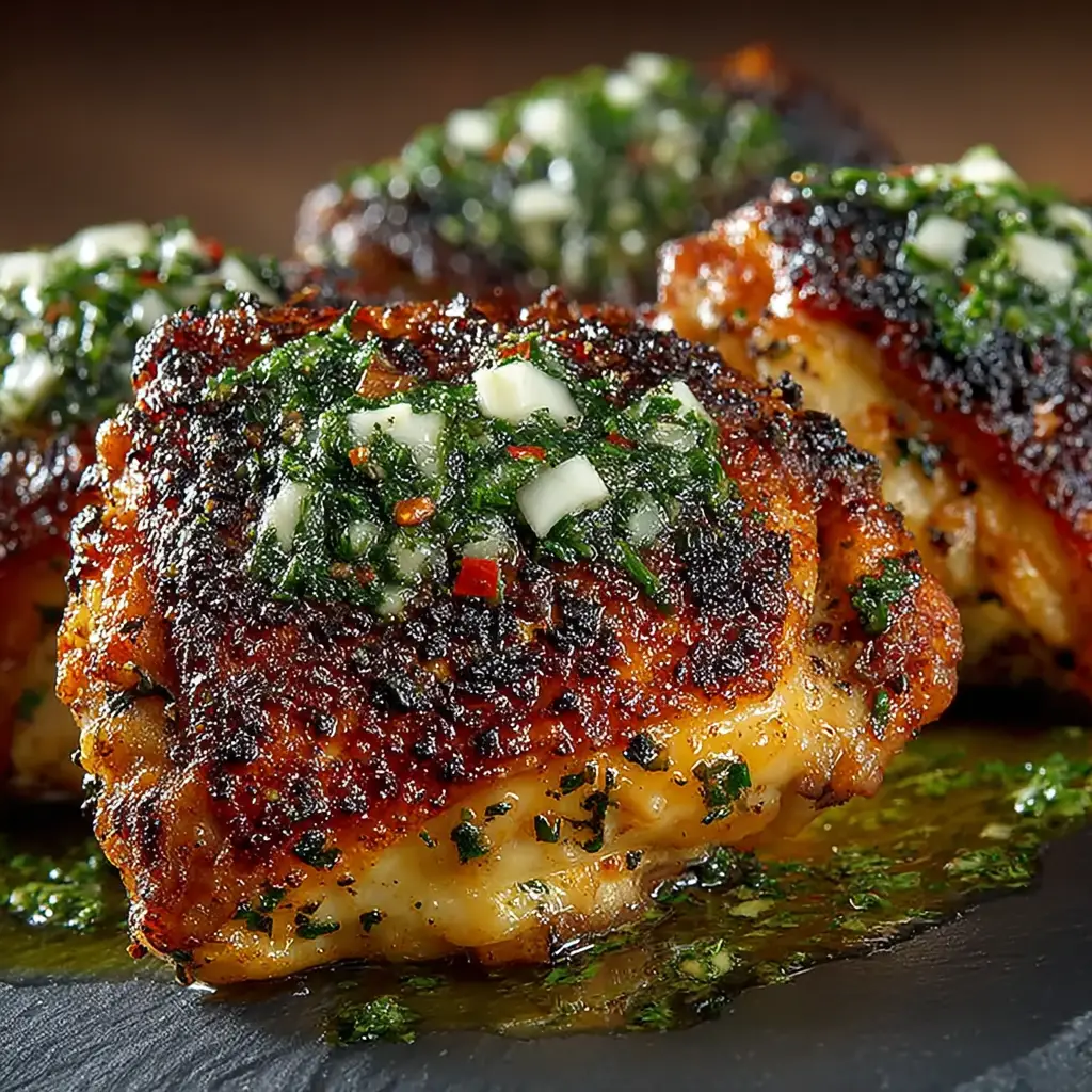 A serving of the sheet pan chicken and vegetables on a plate, showing the roasted potatoes and broccoli alongside the chicken.