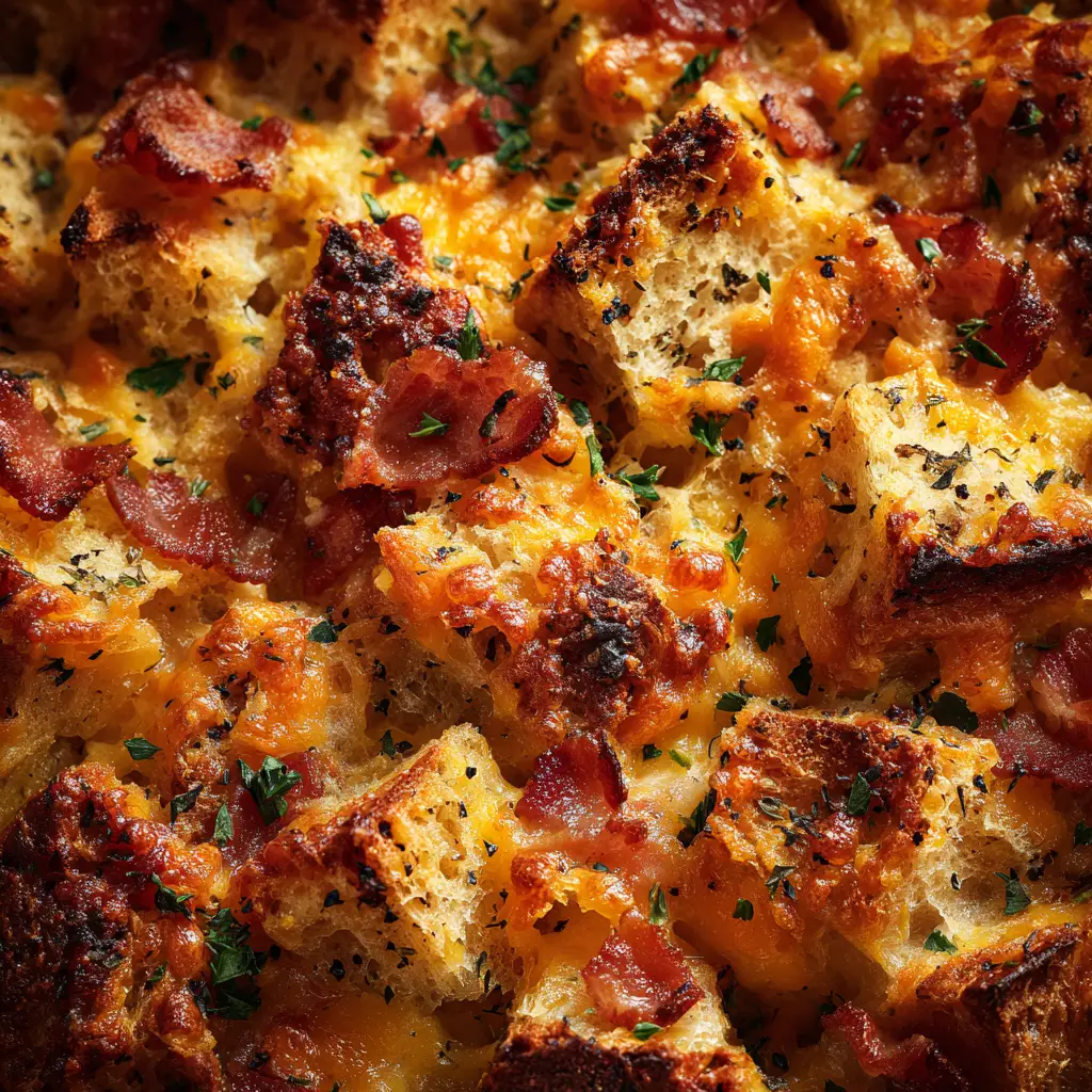 Christmas Breakfast Strata: The Perfect Make-Ahead Holiday Meal 2 An appetizing slice of overnight breakfast strata on a plate, ready to eat for a festive Christmas morning.