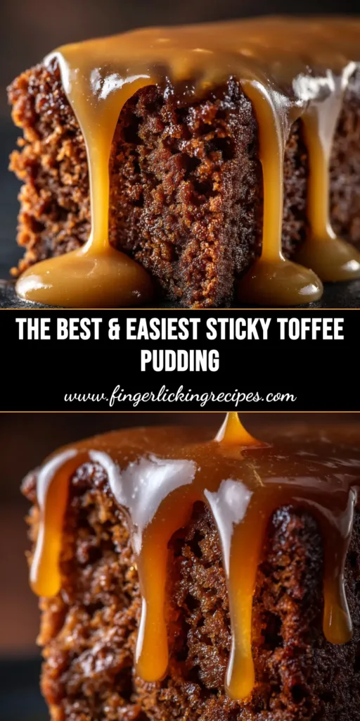 A perfect slice of sticky toffee pudding recipe, smothered in rich toffee sauce and served on a white plate with a scoop of vanilla ice cream.