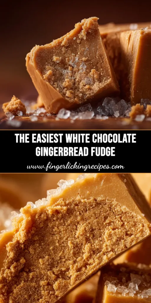 White Chocolate Gingerbread Fudge: The Ultimate Holiday Treat 4 A plate of delicious White Chocolate Gingerbread Fudge cut into neat squares, ready for the holidays. The fudge is creamy and spiced perfectly.