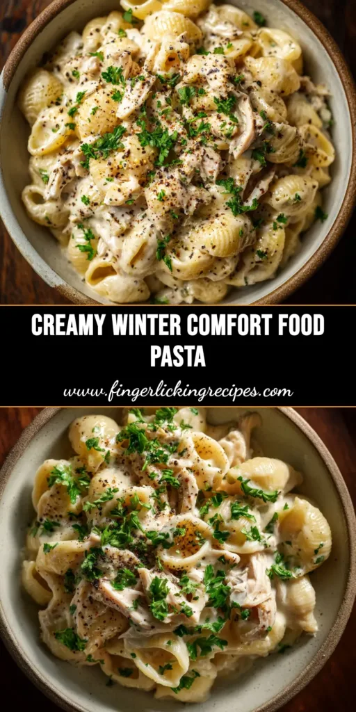 Winter Comfort Food: One-Pot Creamy Chicken and Dumplings 5 A warm bowl of one-pot creamy chicken and dumplings, the ultimate winter comfort food, ready to be served.
