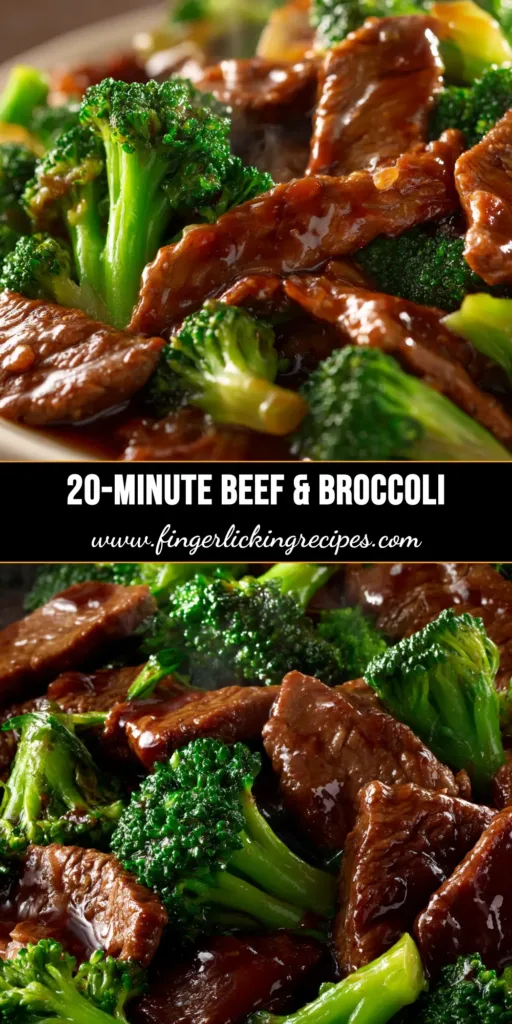 A delicious and easy Beef and Broccoli Recipe served in a white bowl. This 30-minute meal features tender beef and crisp broccoli in a savory sauce, perfect for a weeknight dinner.