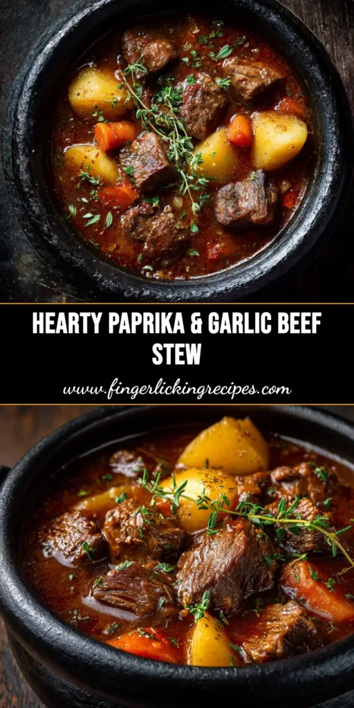 Beef Stew Recipe (The Ultimate Hearty & Comforting Classic) 5 A large white bowl filled with hearty beef stew, showcasing tender beef chunks, carrots, and potatoes in a rich gravy. A silver spoon rests in the bowl. The perfect classic beef stew recipe.