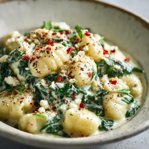 Creamy Spinach and Feta Gnocchi (Easy One-Pan Recipe)