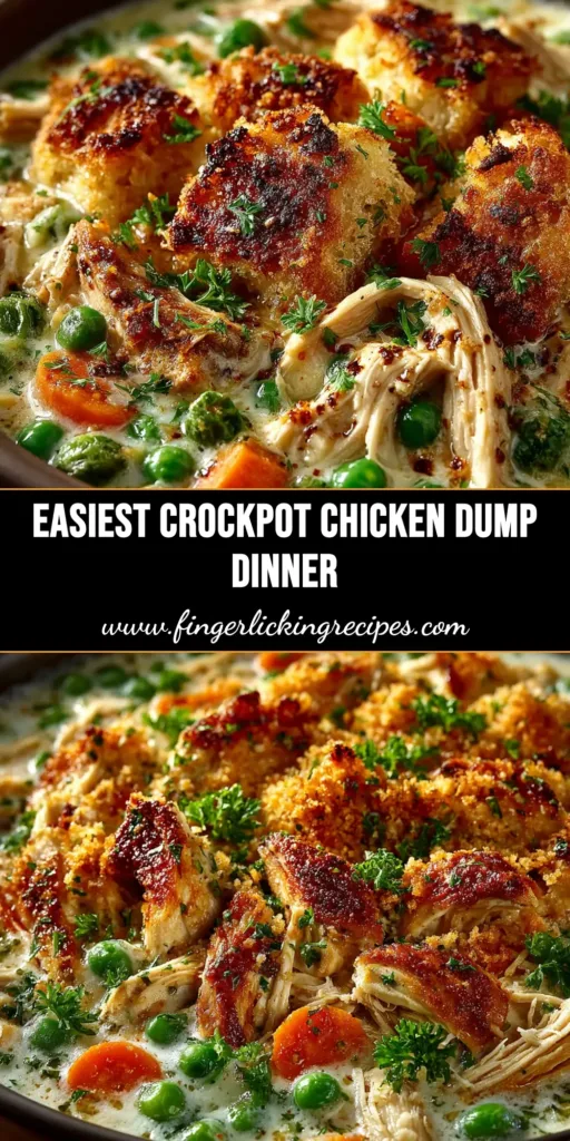 Crockpot Chicken and Veggie Casserole (Easy & Creamy!) 4 A delicious and creamy Crockpot Chicken and Veggie Casserole in a white serving dish, topped with melted cheddar cheese and fresh parsley.