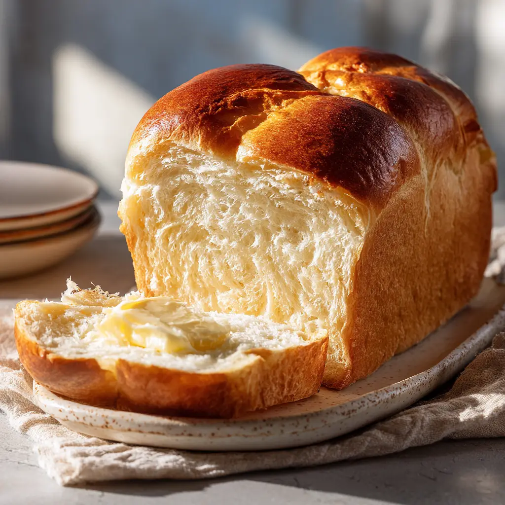 Amish White Bread: A Simple Recipe for a Soft, Sweet Loaf 2 A golden-brown baked loaf of Amish white bread cooling on a wire rack in a rustic kitchen setting.