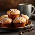 A freshly baked healthy chocolate donut on a cooling rack, illustrating a simple healthy baking recipe.