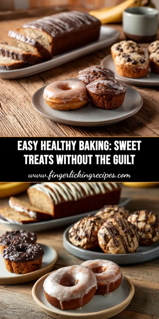 A beautiful platter of healthy baking recipes, including oatmeal muffins and whole grain cookies, perfect for nutritious snacking.