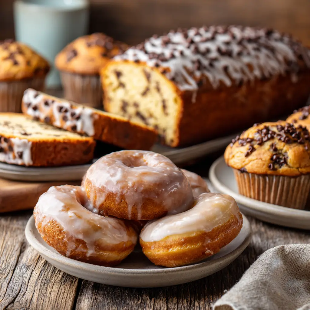 Freshly baked healthy banana oatmeal muffins cooling on a wire rack, a prime example of easy healthy baking.