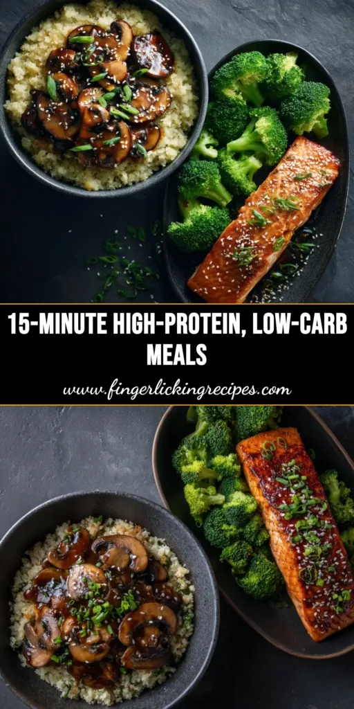 A delicious skillet of high protein low carb creamy garlic parmesan chicken with broccoli, ready to be served. A perfect keto-friendly dinner idea.