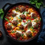 Low Carb Pizza Bowl (The Easiest, Cheesiest Recipe!) A close-up view of a crustless pizza bowl, showing the layers of Italian sausage, marinara sauce, and perfectly melted mozzarella cheese.