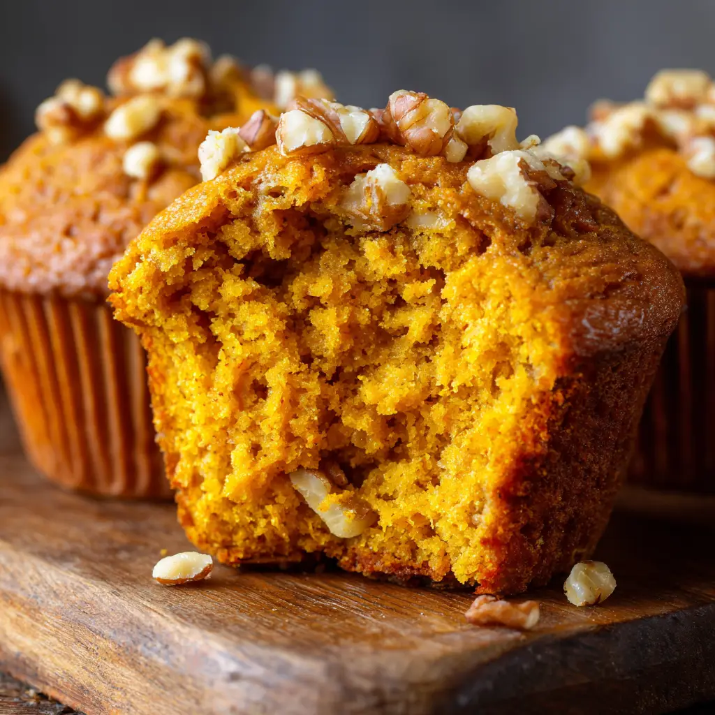 A shot of the muffin batter being mixed in a large bowl, showing the texture before baking the healthy pumpkin banana muffins.