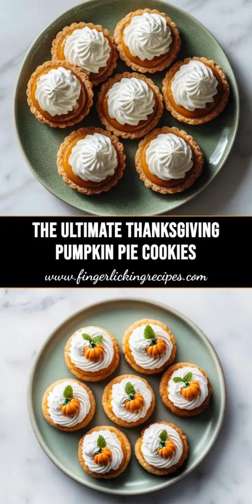 A delicious platter of homemade Pumpkin Pie Cookies topped with cream cheese frosting and a sprinkle of cinnamon. The perfect fall dessert recipe.