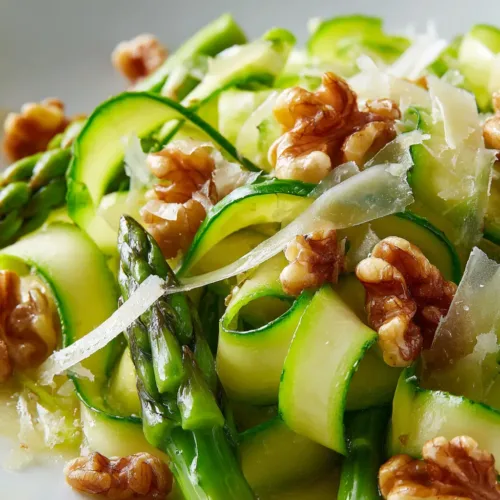 Raw Asparagus Salad with Lemon Vinaigrette