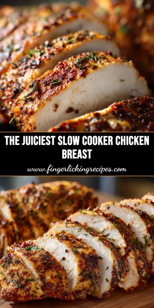 A top-down view of perfectly shredded slow cooker chicken breast in a white bowl, garnished with fresh parsley. This image shows the juicy and tender results of the recipe.